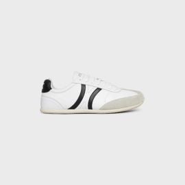 CELINE JOGGER LOW LACE-UP SNEAKER IN CALFSKIN amp SUEDE CALFSKIN - OPTIC WHITEGREYBLACK CELINE at Celine